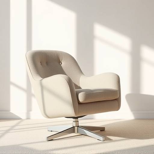 Comfortable armchair with a swivel base