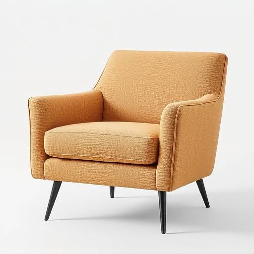 Modern fabric armchair with a minimalist design