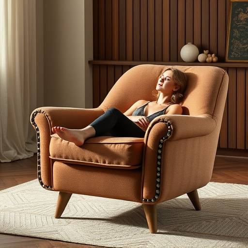 Oversized armchair with deep seat for ultimate relaxation